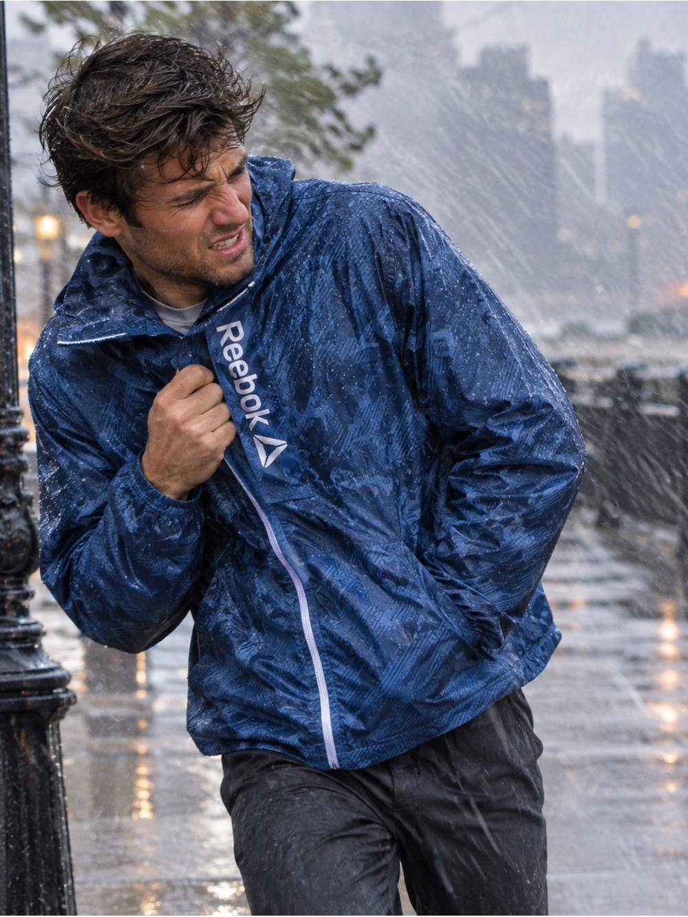 Reebok Blue Windbreaker Jacket
